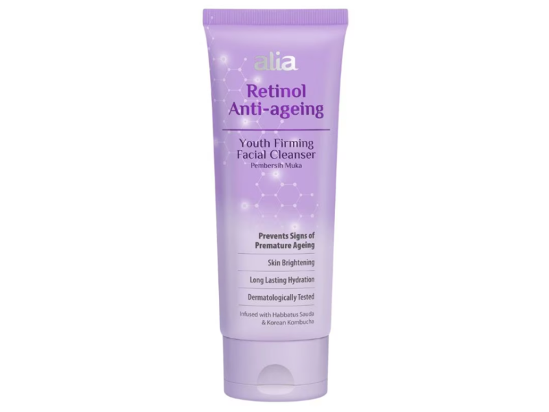 Alia Anti-Ageing Youth Firming Facial Cleanser, Retinol, 100 mL