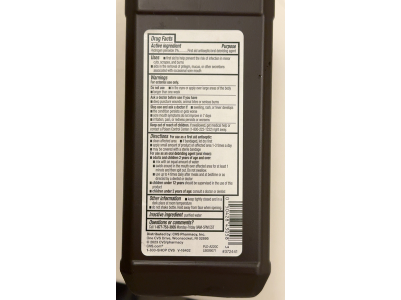CVS Health Hydrogen Peroxide, 32 fl oz/946 mL