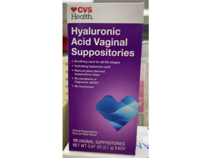 CVS Health Vaginal Suppositories, Hyaluronic Acid, 0.07 oz/2.1 g, 10 Count