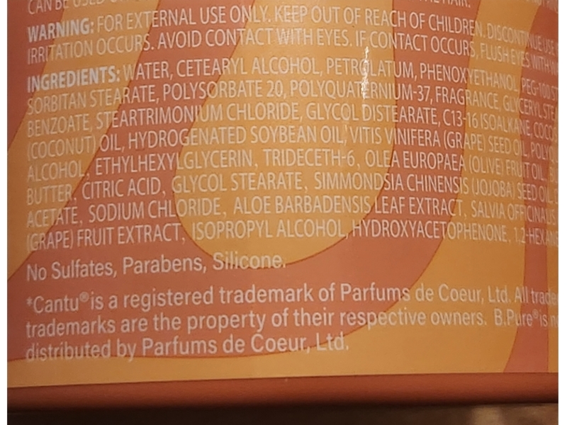 b.pure Curling Cream, Shea Butter & Coconut Oil, 12 oz/340 g