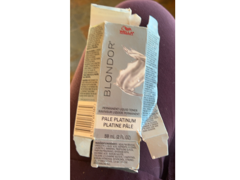 Wella Professionals Blondor Permanent Liquid Toner, Pale Platinum, 2 fl oz/59 mL