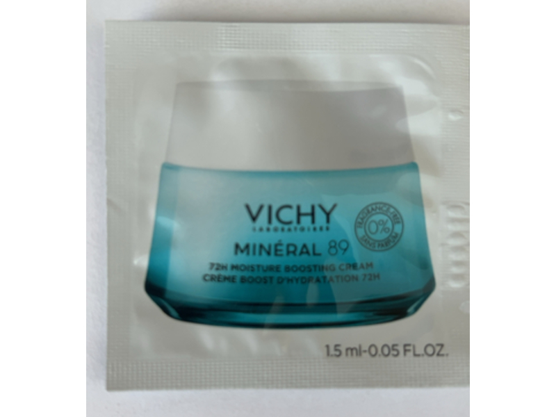 Vichy Mineral 89 Moisture Boosting Cream, 0.05 fl oz/1.5 mL