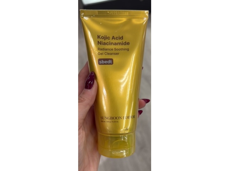 Sungboon Editor Radiance Soothing Gel Cleanser, Kojic Acid, Niacinamide, 4.23 fl oz/120 g