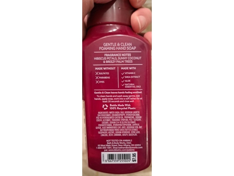 Bath & Body Works Gentle & Clean Foaming Hand Soap, Beach Weather, 8.75 fl oz/259 mL