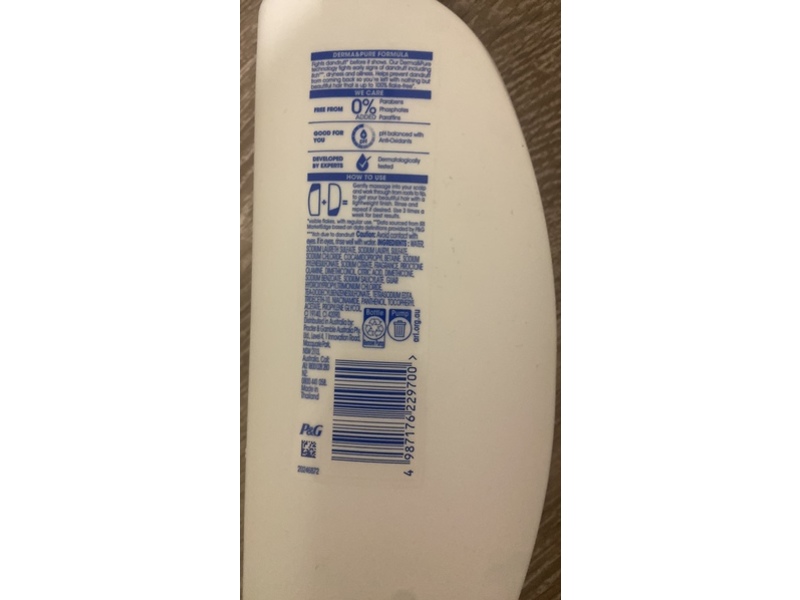 Head & Shoulders Anti Dandruff Shampoo + Conditioner, Apple Fresh, 750 mL