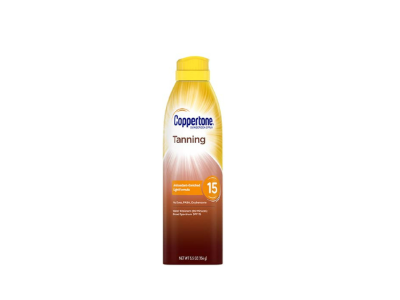 Coppertone Tanning Defend & Glow Sunscreen Spray, SPF 15, 5.5 oz/156 g