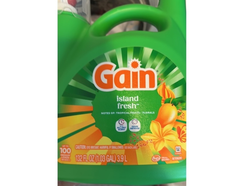 Gain Laundry Detergent, Island Fresh, 100 Loads, 132 fl oz/3.9 L