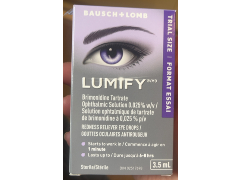 Bausch + Lomb Lumify Redness Reliever Eye Drops, 3.5 mL