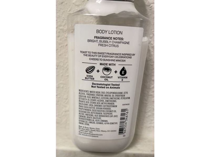 Bath & Body Works Body Lotion, Sunshine Mimosa, 8 fl oz/236 mL