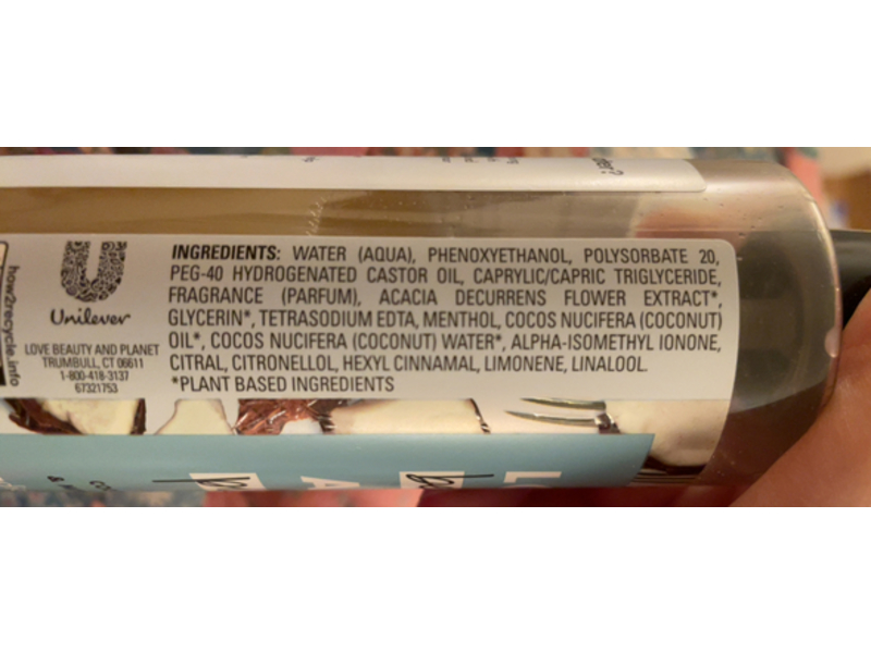 Love Beauty & Planet Showerless Cleansing Mist, Coconut Water & Mimosa Flower, 6.7 fl oz/198 mL