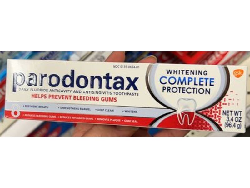 Parodontax Daily Fluoride Anticavity Toothpaste, Whitening, 3.4 oz/96.4 g