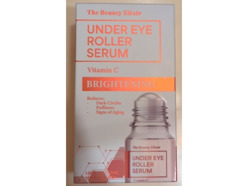 The Beauty Elixir Under Eye Roller Serum, Vitamin C Brightening, 1.69 fl oz/50 mL