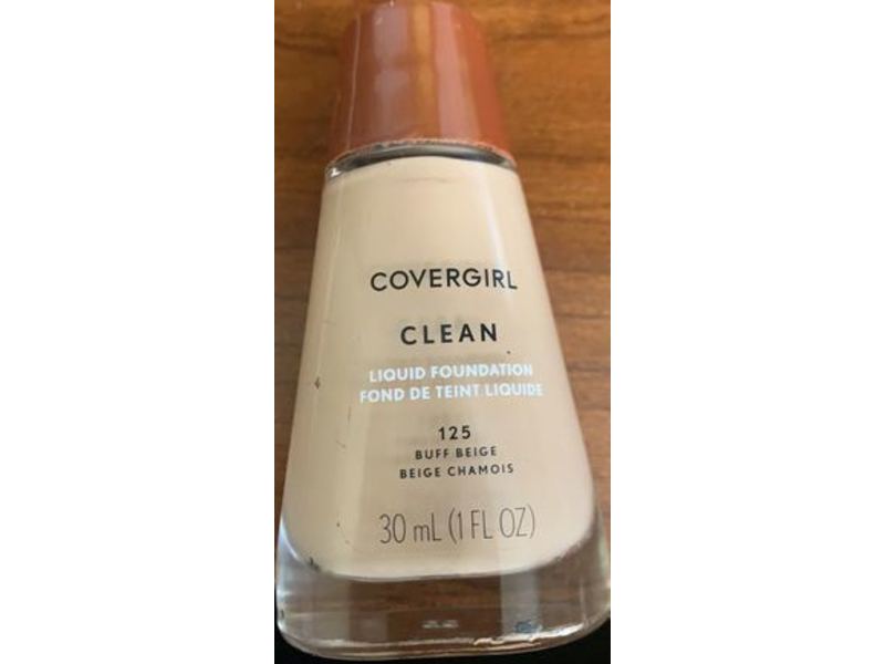 Covergirl Clean Liquid Foundation,125 Buff Beige, 1 fl oz/30 mL