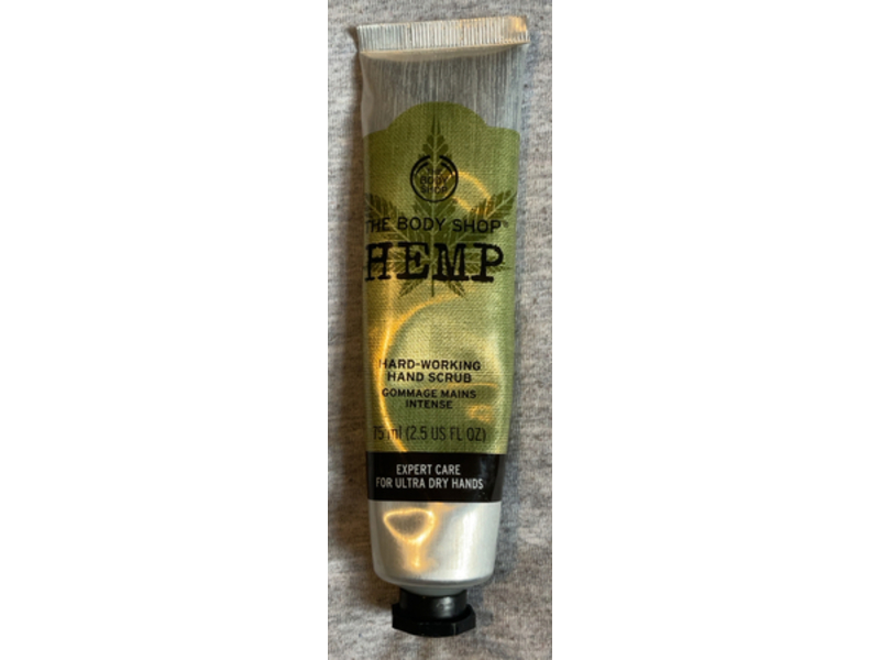 The Body Shop Hard-Working Hand Scrub, Hemp, 2.5 fl oz/75 mL