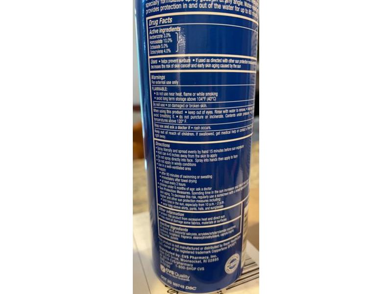 CVS Health Sport Clear Sunscreen Spray, SPF 50, 5.5 oz/156 g