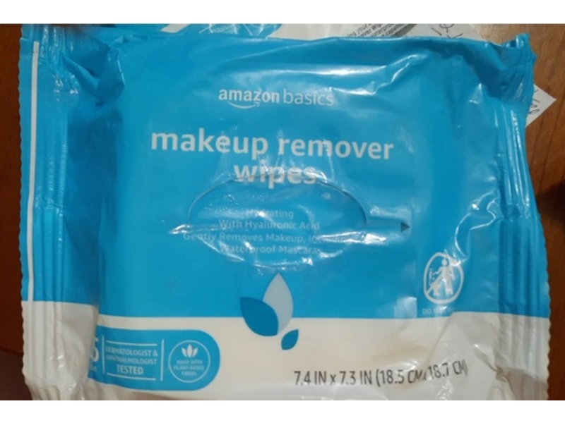 Amazon Basics Makeup Remover Wipes, Hydrating, 25 Count