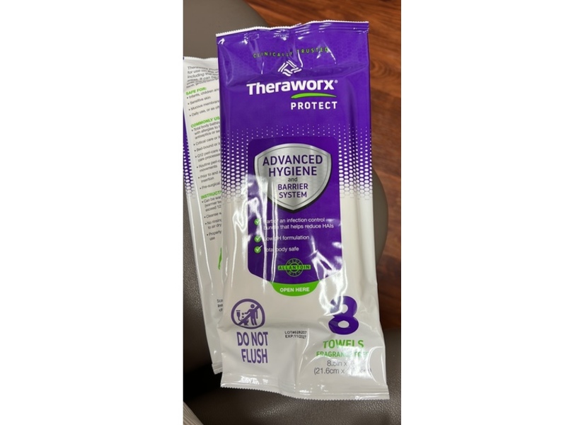 Theraworx Protect Towels, 8 Count