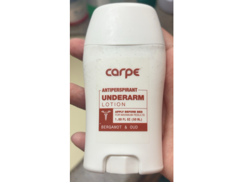 Carpe Antipersirant Underarm Lotion, Bergamot & Oud, 1.69 fl oz/50 mL