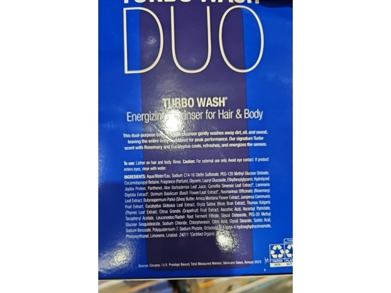 Jack Black Turbo Wash Energizing Hair & Body Cleanser Duo, 16 fl oz/473 mL