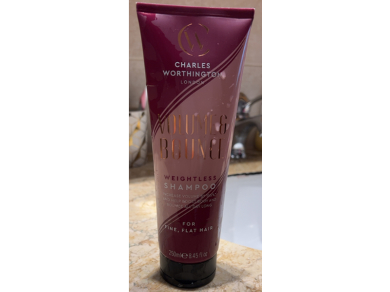 Charles Worthington Volume & Bounce Weightless Shampoo, 8.45 fl oz/250 mL