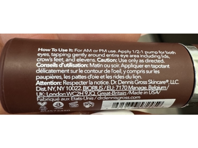 Dr. Dennis Gross Advanced Retinol + Ferulic Triple Correction Eye Serum, 0.16 fl oz/5 mL