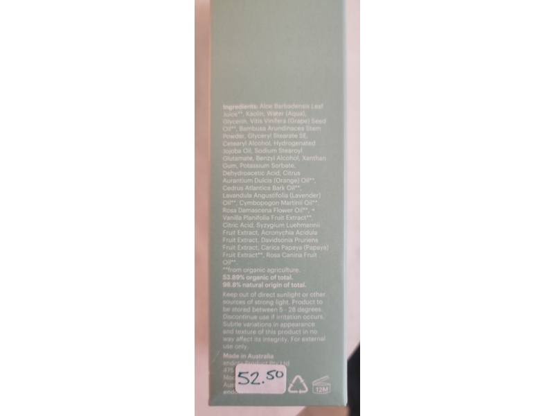 Endota Organics Triple Action Exfoliator, Papaya + Jojoba Beads & Bamboo, 3 fl oz/90 mL