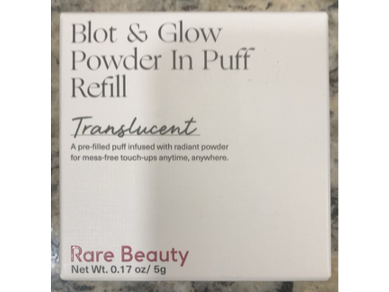 Rare Beauty Blot & Glow Powder In Puff Refill, Translucent, 0.17 oz/5 g