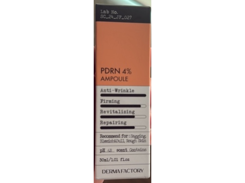 Derma Factory PDRN 4% Ampoule, 1.01 fl oz/30 mL