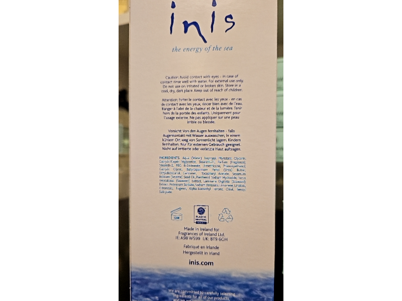 Inis Revitalising Body Lotion, Seaweed Extracts + Shea Butter & Vitamins, 16.9 fl oz/500 mL