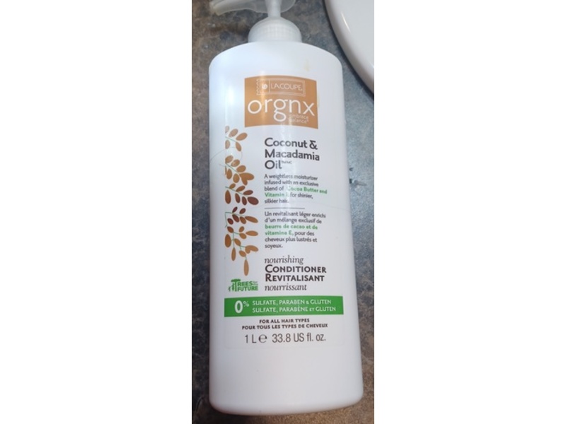 Lacoupe Orgnx Nourishing Conditioner, Coconut & Macadamia Oil, 33.8 fl oz/1 L