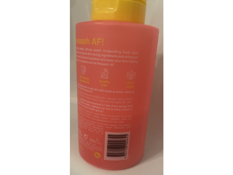 b.Fresh Fressssh AF! Invigorating Body Wash, Grapefruitty Good, 16 fl oz/473 mL