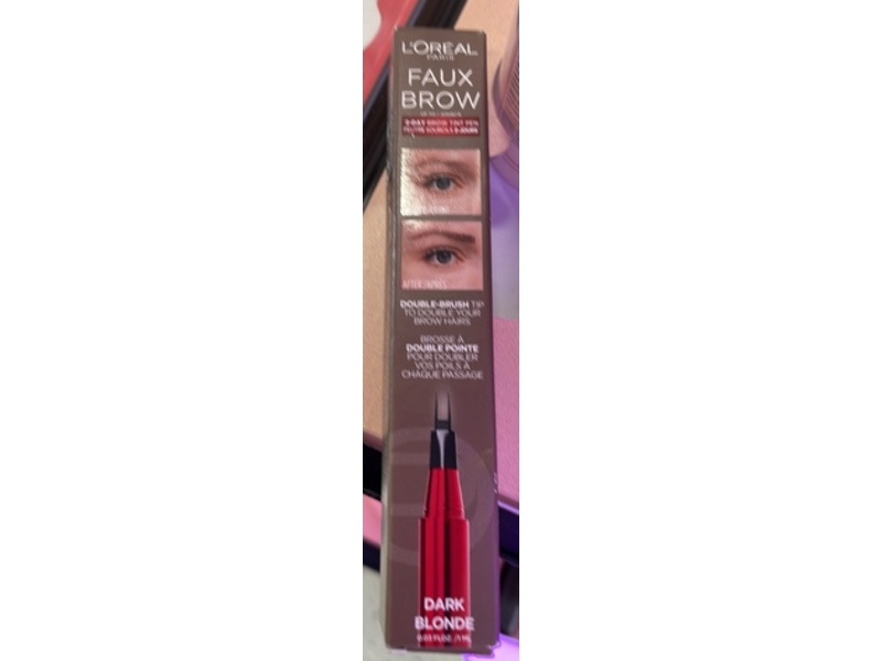Loreal Paris Faux Brow Tint Pen, Dark Blonde, 0.03 fl oz/1 mL