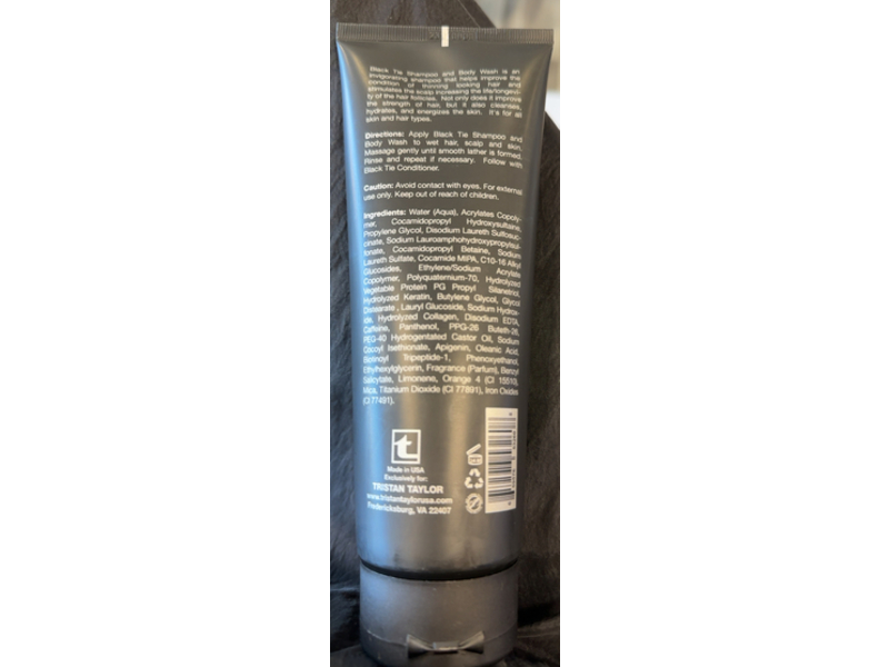 Tristan Taylor Sampoo & Body Wash, Black Tie, 8 fl oz/236 mL