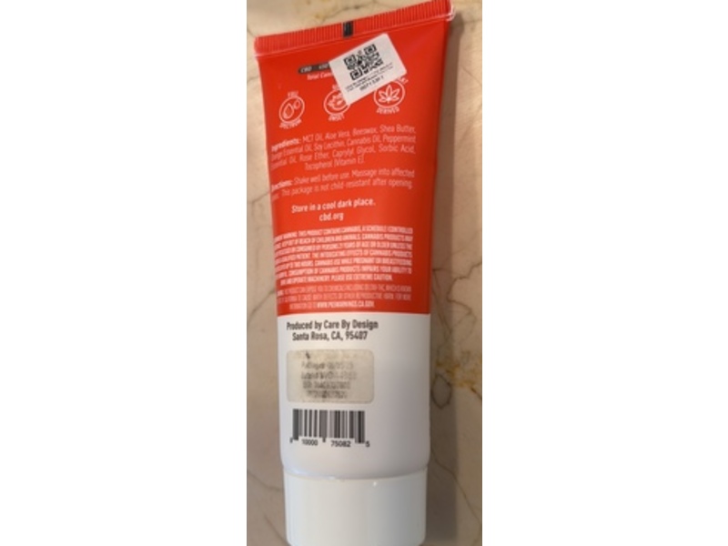 care by design 1:1 CBD+THC Cream, 3 fl oz/88.7 mL