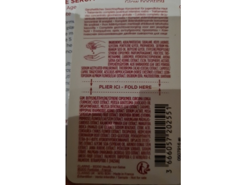 Clarins Paris Hydric + Lipidic System Double Serum, 0.03 fl oz/0.9 mL