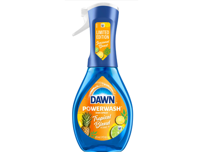Dawn Powerwash Sish Spray, Tropical Blend Scent, 16 fl oz/473 mL.