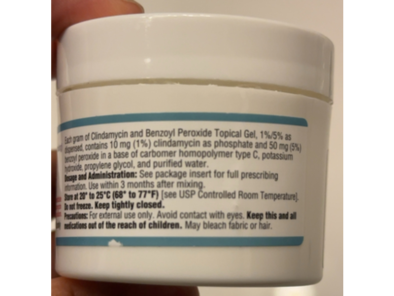 Clindamycin and Benzoyl Peroxide Gel, 1% / 5%, Taro (Rx)