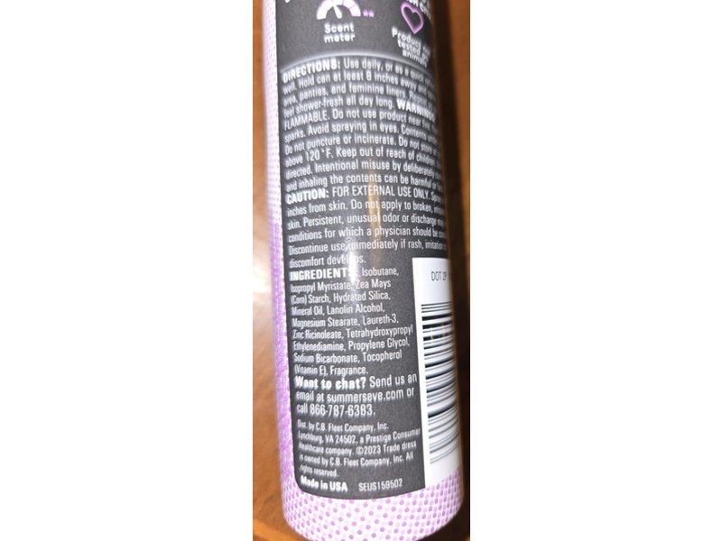 Summer's Eve 5 In1 Ultra Daily Performance Spray, 2.4 oz/67.8 g