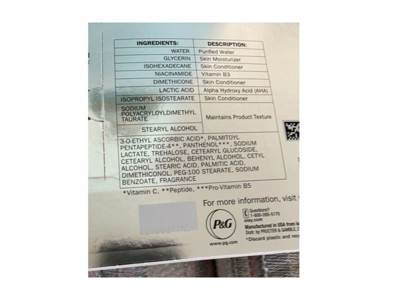 Olay Hydrating Moisturizer, Vitamin + Peptide 24, 1.7 oz/48 g, Pack Of 2