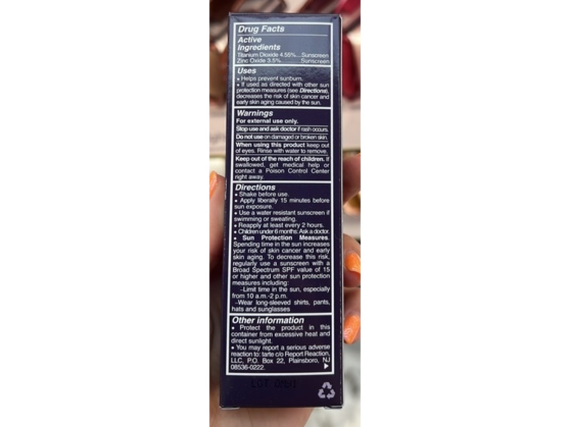 Tarte BB Blur Tinted Moisturizer Sunscreen, SPF 30, Tan-Deep, 1 fl oz/30 mL