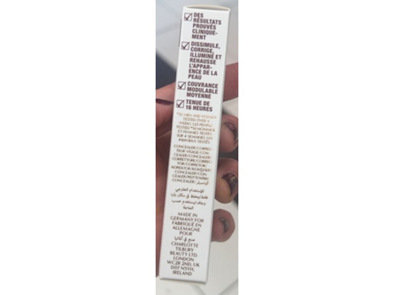 Charlotte Tilbury Beautiful Skin Radiant Concealer, 8 Medium, 0.25 oz/7.2 g