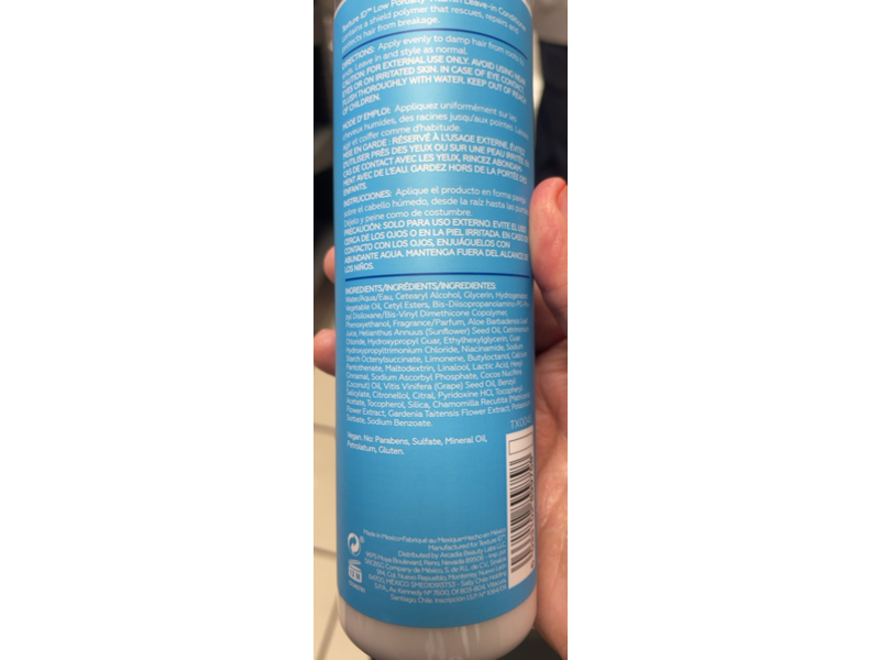 Texture ID Low Porosity Vitamin Leave in Conditioner, Aloe Vera Gel +Oil Complex + Vitamin E + Vitamin C + Vitamin B, 9.81 fl oz/290 mL