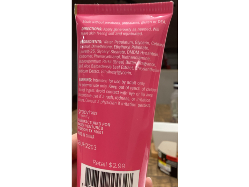 Groovi Beauty Hand Lotion, Sweet Shimmer & Sugar Cookie, 3 fl oz/88.72 mL