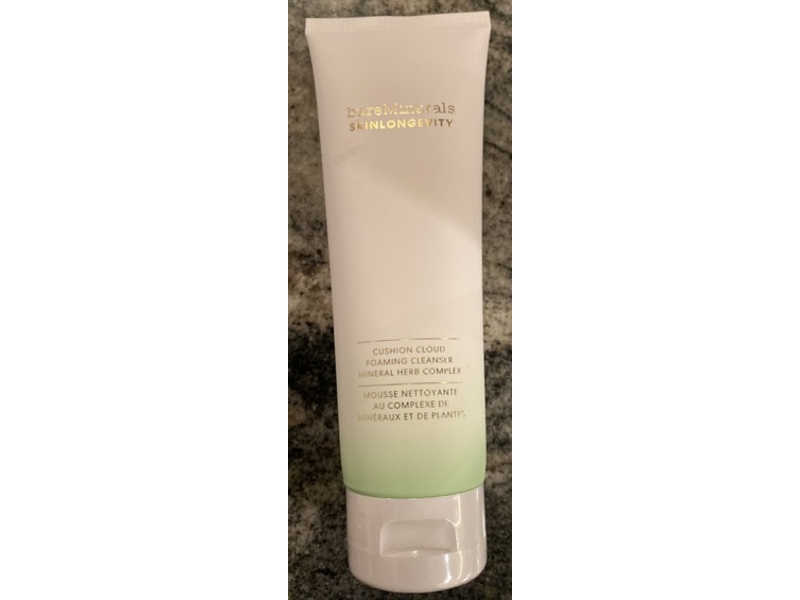 bareMinerals Skinlongevity Cushion Cloud Foaming Cleanser, 4 fl oz/120 mL