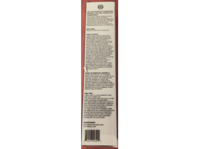 Static Nails Reusable Pop-On Manicures, 0.7 fl oz/2 g