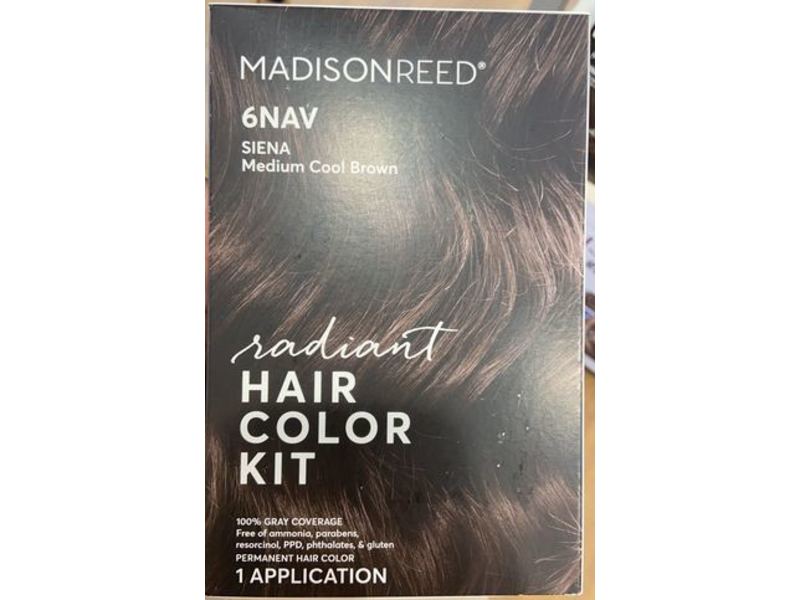 Madison Reed Radiant Hair Color Kit, 6NAV SIENA Medium Cool Brown