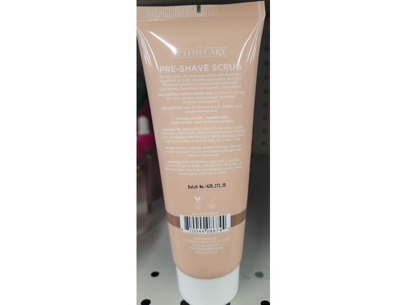 The Spathecary Pre-Shave Scrub, Vanilla Creme, 5 oz/141 g
