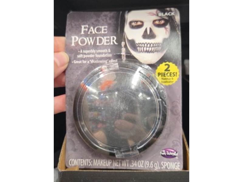 Fun World Face Powder, Black, 0.34 oz/9.6 g