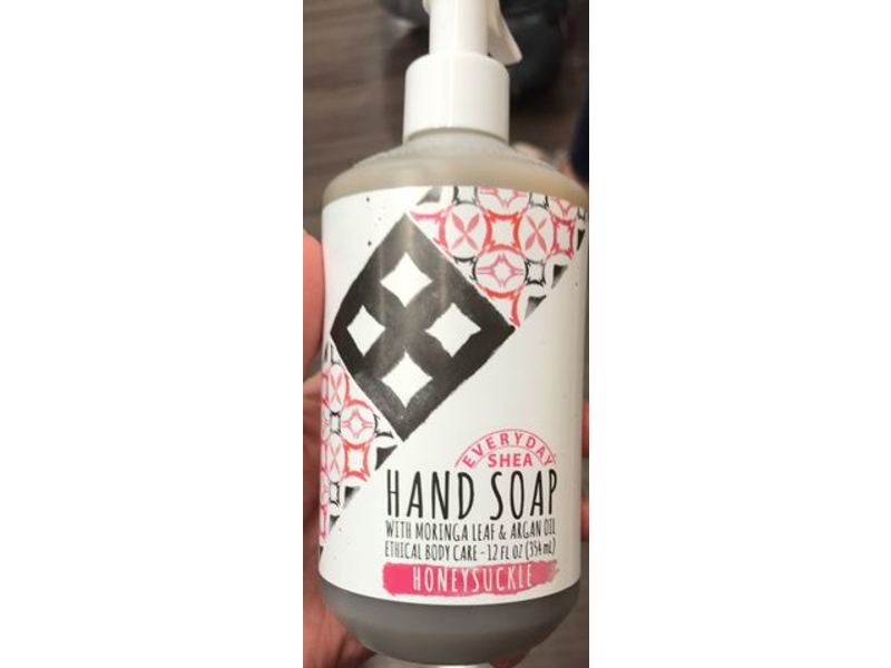 Alaffia Everyday Shea Hand Soap, Moringa Leaf & Argan Oil, Honeysuckle, 12 fl oz/354 mL