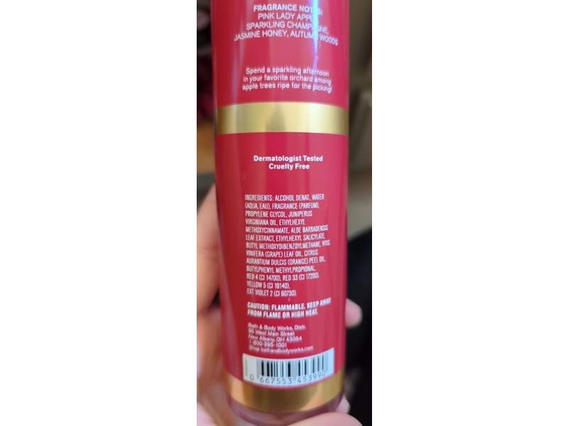 Bath & Body Works Fine Fragrance Mist, Champagne Apple & Honey, 8 oz/236 mL